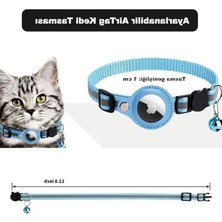 Odea Reflektörlü ve Zilli Kedi Tasması, Mavi Renk, Standart Ayarlanabilir
