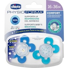 Odea Chicco Physioforma Comfort Silikon Emzik (16-36 Ay, 2'li), Mavi