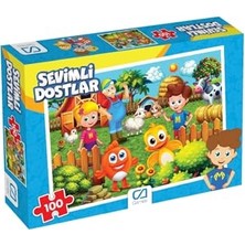 Odea Sevimli Dostlar Lisanslı 100 Parça 34X24CM Çocuk Puzzle Yapboz Serisi