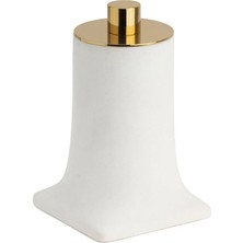Moontime Alaçatı Tezgah Üstü Pamukluk Beyaz-Gold Renk 145X91X91 mm
