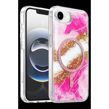 Royaleks Onegif Apple Iphone 17E Lotus Simli Magsafe Kapak - Pembe