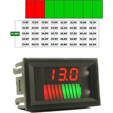 Odea Akü Pil Kapasite Göstergesi Voltmetreli 70V-12V/24V/36V/48V/60V Pillerle Uyumlu Kurşun Asit Batarya
