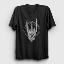 Presmono Unisex Siyah Sauron Yüzüklerin Efendisi The Lord Of The Rings T-Shirt