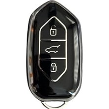 Odea Autohan Keys T10X T10F Akıllı Anahtar Kılıfı, 3 Tuşlu, Nano Koruma (Siyah-Gümüş)