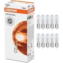 Odea Osram 2721 12V T5 1.2W Dipsiz Gösterge Ampulü 10 Adet
