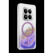 Royaleks Onegif Xiaomi Redmi Note 15 4g Lotus Simli Magsafe Kapak - Mor