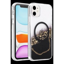 Royaleks Onegif Apple Iphone 11 Lotus Simli Magsafe Kapak - Siyah