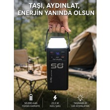 Shopwave 50.000 Mah Powerbank Hızlı Şarj 4 Dahili Kablolu Dijital Göstergeli LED Aydınlatmalı Taşınabilir Şarj Cihazı
