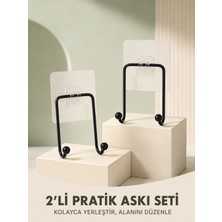 Shopwave Ikili Yapışkanlı Askı Seti Duvar Tipi Çok Amaçlı Pratik Askılık 2 Adet