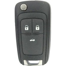 Odea Autohan Keys Opel Astra J, Insignia, Corsa E Için, 3 Butonlu Anahtar Kabı, Siyah Anahtar Kasası
