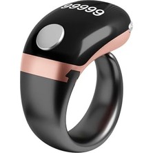 Odea Titreşimli Akıllı Zikir Yüzüğü | LED Ekranlı Dijital Tesbih & Otomatik Tur Sayacı Rose Gold