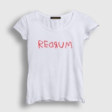 Presmono Kadın Beyaz Redrum Film The Shining T-Shirt