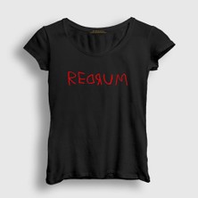 Presmono Kadın Siyah Redrum Film The Shining T-Shirt