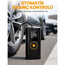 Ceylan Adam Mey Ithalat® Otomatik Duran Dijital Hava Pompası Kompakt ve Taşınabilir Tasarım Yeni Nesil