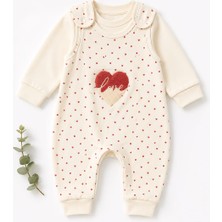 Lino Baby Pembe Kalp Desenli Kız Bebek 2'li Alt Üst Takım