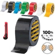 Moontime Alaçatı Siyah Suya Dayanıklı Flex Tape Tamir Bandı Çadır Bant 48X10 mt Maket Bıçağı