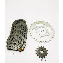 Moontime Alaçatı Motorsıklet CUP100 Ön Arka Dışlı ve Zıncır Set Kalıtelı Tuğra Gt