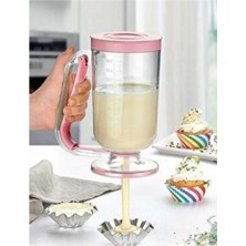Moontime Alaçatı Pancake Hamur Porsiyonlayıcı Pratik Kek Pasta Reçel Porsiyonlayıcı Kap Plastik