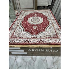 Moontime Alaçatı Bordo Etnik Desen Ipek Halı Argın Halı