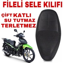 Moontime Alaçatı Rks Sniper 50 cc Motosiklet Sele Koltuk Kılıfı 3D Çift Katlı File A Kalite