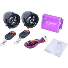 Moontime Alaçatı Motor Mp3 Çalar Alarm Seti Bluetooth Mor-Siyah