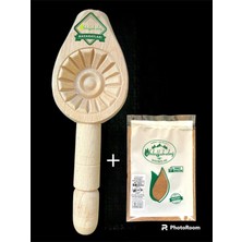 Moontime Alaçatı Hatay Yöresel Ahşap Tahta Pasta Kömbe Kerebiç Kalıbı + 24 gr Baharat / 039
