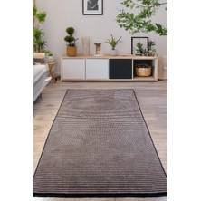 Moontime Alaçatı Bej Şönil Kilim Salon Oturma Çocuk Odası Yıkanabilir Hasır Kaymaz Tabanlı Yolluk Halı