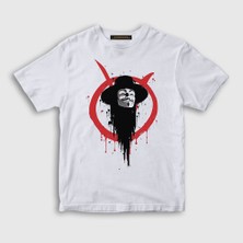 Presmono Unisex Çocuk Beyaz Logo V2 Film V For Vendetta T-Shirt