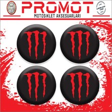 Moontime Alaçatı Motosiklet Monster Motorsiklet Koruma Takozu Logo Sticker 3D 4X4CM 4