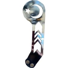 Moontime Alaçatı Motosiklet Modifiye Çeki Demiri Ay Yıldız Nikel