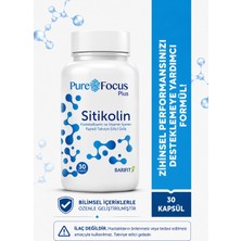 Barifit Pure Focus Plus Sitikolin, Fosfatidilserin ve Vitamin Içeren Takviye Edici Gıda 30 Kapsül