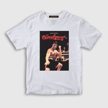Presmono Unisex Çocuk Beyaz Bloodsport Film Jean Claude Van Damme T-Shirt