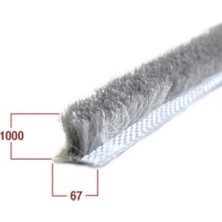 Moontime Alaçatı Cam Balkon, Sürgülü Kapı Kıl Fitili Taban Genişliği : 6.7 mm x Kıl Yüksekliği :10 mm ( 10 Metre )