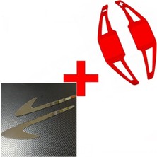 Moontime Alaçatı Toyota Avensis F1 Kulakçık Pedal Shift Kırmızı ve Çamurluk Vent Kırmızı