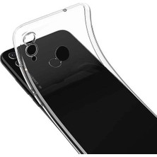 Moontime Alaçatı Huawei Honor 8c Uyumlu Kamera Korumalı Şeffaf Renksiz Esnek Silikon Kapak/kılıf