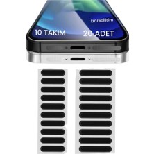 Moontime Alaçatı Cep Telefonu Için Toz Önleyici Sticker-Telefon Hoparlör Koruyucu 1.6 Cm-2.2 cm (10 Takım) 20 Adet
