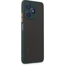 Moontime Alaçatı Realme C53| Telefon Kılıfı - Yanları Renkli Mat Kapak - Matte Case | Renk : Yeşil