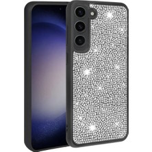 Moontime Alaçatı Galaxy S23 Plus Kılıf Parlak Taşlı Tasarım Ston Kapak