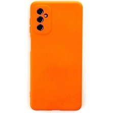 Moontime Alaçatı Samsung Galaxy M52 5g Kılıf Lansman Içi Kadife Soft Yumuşak Temizlenebilir Silikon - Turuncu