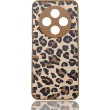 Moontime Alaçatı Tecno Spark 30C Iç Yüzeyi Kadife Leopar Desenli Vince Silikon Kapak