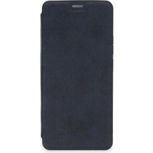 Moontime Alaçatı General Mobile Era 50 Kapaklı Kılıf | Deri Tasarımlı Kart Bölmeli Flip Cover Kapak - Lacivert