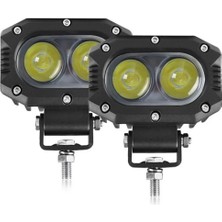 Moontime Alaçatı Off-Road Sis Lambası Beyaz-Amber Çakarsız 40W 12-30V (Adet Olarak)