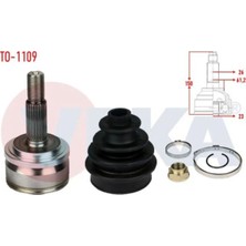 Moontime Alaçatı Aks Kafası Sol-Sag On Dıs Toyota Corolla (_E12_) 1.4 D-4d Abslı 48 Dıs 25X26X58