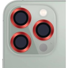 Moontime Alaçatı 13 Pro Max Kamera Lens Koruyucu (Kırmızı)