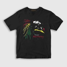 Presmono Unisex Çocuk Siyah Forever Bob Marley T-Shirt