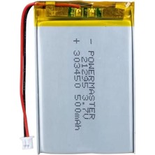 Najmaddin Sh Powermaster PM-21295 3.7V 500MAH 303450 3.5mm Soketli Lityum Polimer (Li-Po) Batarya Şarj Edileb