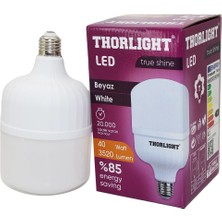 Hsc Bilişim Thorlıght 40W E27 Torch T-Shape Beyaz LED Ampul T-40B BX40