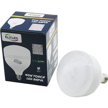 Hsc Bilişim Elitled El-02 12/24 40W Torch LED Bulb Ampul Beyaz - 6400K E27 4400 Lümen 20.000 Saat Ömür Bx4