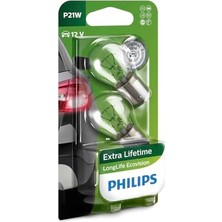 Aydogan's Philips P21W Longlife Ecovision Geri Vites Park Ampül Tek Duy, 12V, 2'li Paket Otomotiv Ampulü