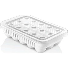 Aydogan's 15'li Kapaklı Yumurta Saklama Kabı, Akrilik Plastik, Sızdırmaz